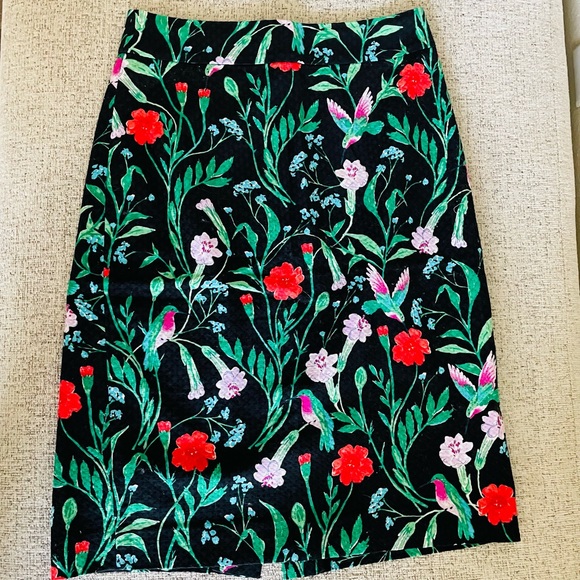 Kate Spade Hummingbird Floral Pencil Skirt - Picture 2 of 5